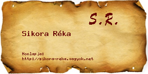 Sikora Réka névjegykártya