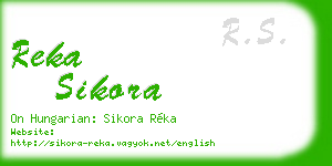 reka sikora business card